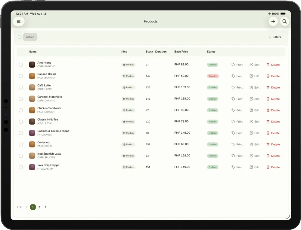 Managing the product catalog in Fuze Store
